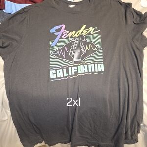 Fender Black T-Shirt with Vibrant Graphic
